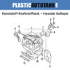 Kunststoff-Kraftstofftank – Hyundai Galloper (1990-2004) 5 Türen_Schema