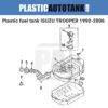 Plastic fuel tank ISUZU TROOPER 3-5 doors Diesel-Petrol_scheme