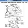 Plastic fuel tank Mitsubishi Montero V14V SWB_scheme