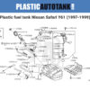Plastic fuel tank Nissan Safari Y61 -1997-1999-scheme